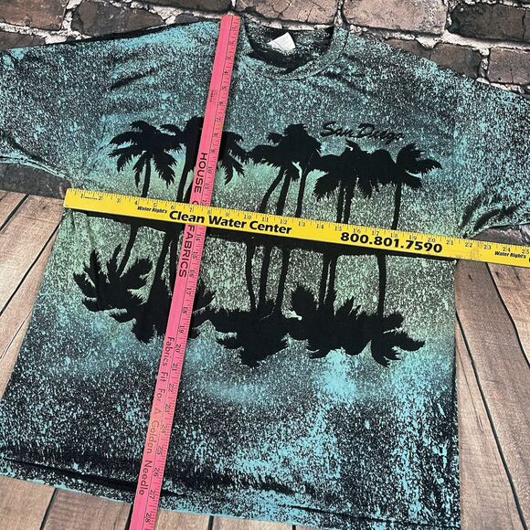 Vintage San Diego Shirt Size XL All Over Print California Beach Palm Trees RARE - Picture 8 of 10